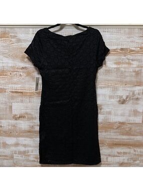 Isaac Mizrahi Black Lace Overlay Dress in Size L